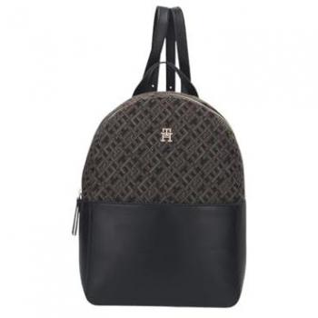 Mochila Tommy Hilfiger TH Jacquard Negra para Mujer, Casual, Poliuretano, AW0AW17074