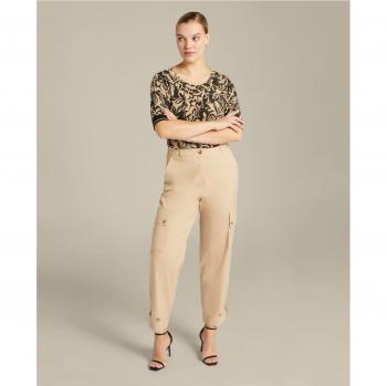 Pantalón de vestir tipo cargo en tejido liso