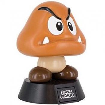 Paladone Super Mario Goomba 3D Light | Ideal for Kids Bedrooms, Office & Home | Pop Culture Gaming Merchandise, 50 W, Multi-Colour
