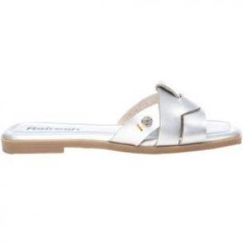 Sandalia de mujer Refresh 171935 plateado con suela de goma