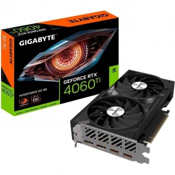 Gigabyte GeForce RTX 4060 Ti WINDFORCE OC 8GB GDDR6 DLSS3 GV-N406TWF2OC-8GD Tarjeta Gráfica