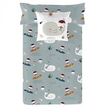 Funda Nórdica Reversible Infantil 100% Algodón Surf Haciendo el Indio Fabricada en España 180 x 220 cm