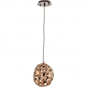 Lámpara colgante LED Schuller Valencia Narisa Ø 18 cm oro rosa/marrón