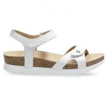 Sandalias planas de mujer blancas de piel Panama Jack SULIA 81233