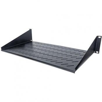 Intellinet 19 Inch Cantilever Shelf, 2U, 2-Point Front Mount, 250mm Depth, Black