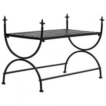 vidaXL Vintage Style Metal Bench 83x42x55 cm Black