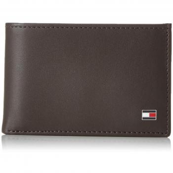 Tommy Hilfiger Eton Mini CC Flap & Coin Pocket, Cartera para Hombre, Brown, OS