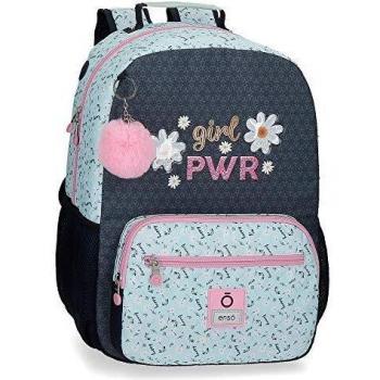 Enso Girl Power Mochila Escolar Adaptable para Portátil 14 Azul 32x42x14 cms Poliéster 18.82L