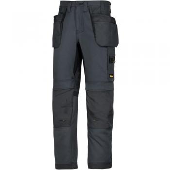 Pantalón de Trabajo Snickers 6201 para Hombre, Modelo Allround, con Bolsillos, Color Gris, Talla 39 32