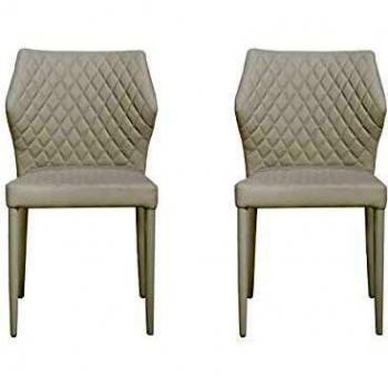 Homemania Silla Ara, Metal, Tela, Beige, 56 x 47 x 84 cm