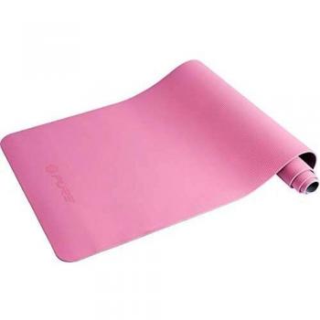 Pure2Improve Non-Slip Pink Yoga Mat 173x58x0.6 cm with Carry Strap
