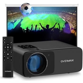 Proyector LED Overmax Multipic 4.2 Full HD (1920x1080), 4500 lúmenes, WiFi, Screen Mirroring, altavoz integrado