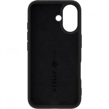 Funda para Móvil Celly Cromo TPU Negra para iPhone 16 (6.1)