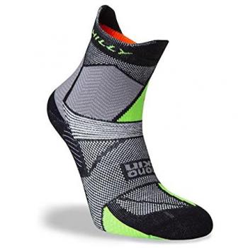 Hilly Marathon Fresh Anklet Medium Cushioning Calcetines Para Correr - Gris, Negro