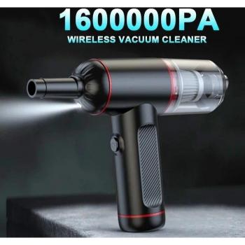 Aspirador Inalámbrico 5 en 1 de 1600000Pa, Robot Aspirador Portátil Ajustable con 3 Velocidades, Mini Electrodoméstico de Mano para Coche y Iluminación Nocturna