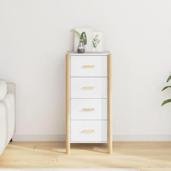 Armario alto de madera multicapa blanco 42x38x90 cm