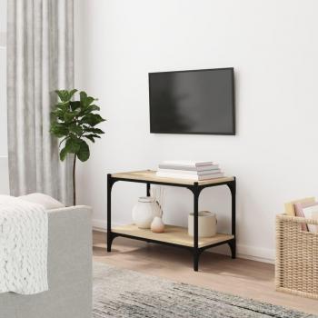 Mueble para TV contrachapada y acero roble Sonoma 60x33x41 cm vidaXL
