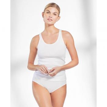 Camiseta interior de mujer acanalada sin mangas