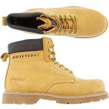 Grafters - Calzado de protección para hombre negro negro, color marrón, talla 4 UK
