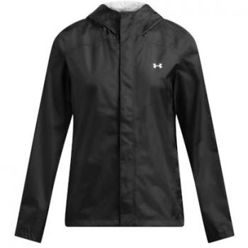 Chaqueta Under Armour Stormproof Cloudstrike 2.0 Shell para mujer, color negro/blanco, talla L