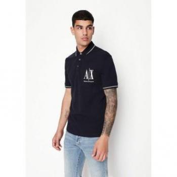 Polo de Algodón Azul Marino Armani Exchange