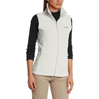 Columbia Fast Trek Fleece Vest - Chaleco para mujer, color blanco, talla M
