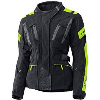 Held 4-Touring - Chaqueta de moto para mujer, color negro y amarillo neón, talla DS