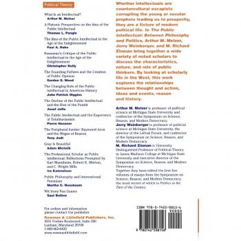 The Public Intellectual: Between Philosophy and Politics by Rowman & Littlefield Pub, Inc