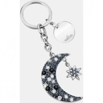 Morellato Llavero Magic Moon & Star de acero y cristal