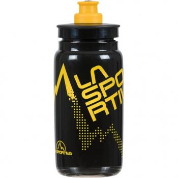 La Sportiva - Botella de hidratación Water Bottle Black La Sportiva, color negro, capacidad adecuada para actividades al aire libre, diseño ergonómico, tapa a prueba de fugas