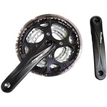Sunrace M300 Triple Crankset 170mm 48/38/28T with Chain Guard for City and Mountain Bikes