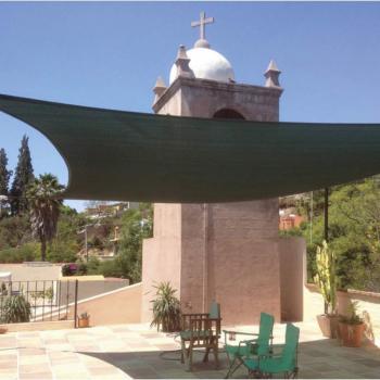 Toldo vela triangular verde 3 x 3 x 3 metros Verdelook
