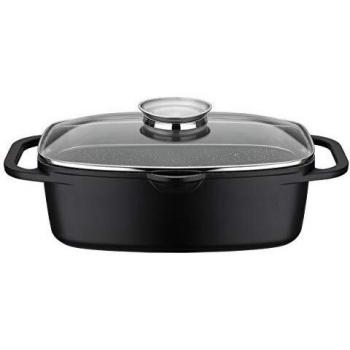 Cazuela Universal Gourmet Granit 6L Inducción Aluminio Fundido Antiadherente con Tapa Aromática