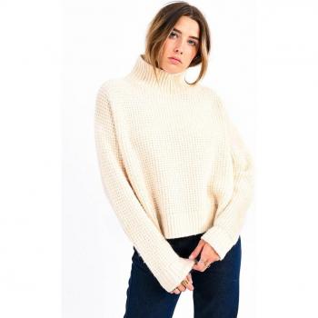 Jersey de mujer de manga larga en punto mezclado
