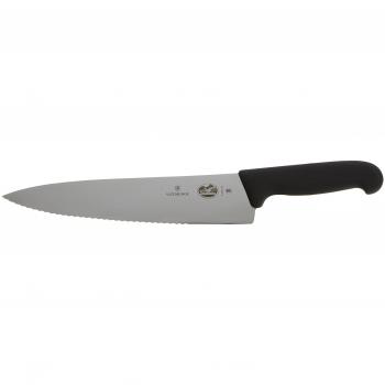 Cuchillo de Chef Victorinox Fibrox 25.5cm con Filo Ondulado y Mango Antideslizante