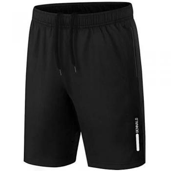 BENNALD Pantalon Corto Hombre Deporte Short Deportivo Hombre Pantalones Cortos Deporte Hombre Running Secado Rápido Shorts Core Pants de Tenis Fitness Gimnasio Gym Atletismo Verano Negro