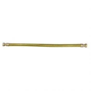 Tubo de gas flexible de acero inoxidable F/F 1/2 EN 14800 CE 150 cm