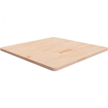 Mesa cuadrada de roble macizo sin tratar 80x80x2,5 cm