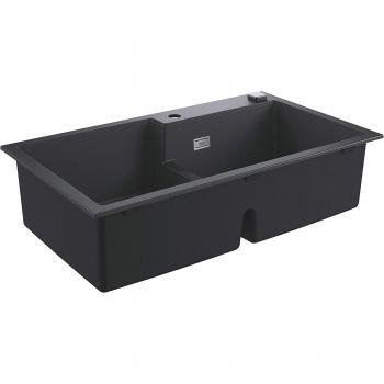 Lavabo Compuesto Grohe K500 860x500mm, 2 Bacos, Granito Negro