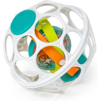 Sonajero pelota sensorial Baby Einstein Oball Grip & Spin, juguete multiactividades para bebés desde 0 meses en adelante, incluye múltiples texturas y colores, diseño ergonómico fácil de agarrar, estimula el desarrollo sens
