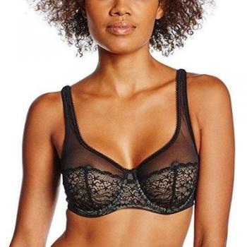 Lovable Reggiseno Ferretto Generous Feminine. Alto Sostegno, Parte de Arriba de Bikini Para Mujer, Negro