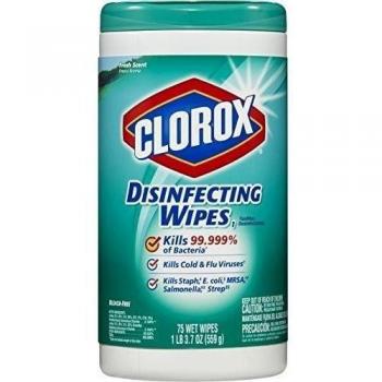Clorox Toallitas desinfección, aroma fresco, 75-count Canister