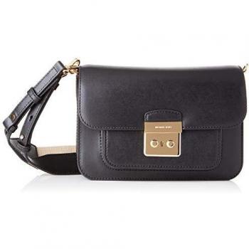 Michael Kors 30T7GS9L3L, Bandolera Mujer, Negro