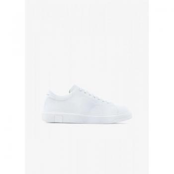 Armani Exchange Men's White Leather Sneakers with Logo Detail, Size 10 US