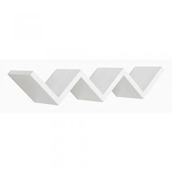 Estante de pared rectangular irregular Saetta en roble blanqueado 56 cm
