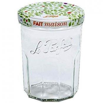 Pack de 6 frascos de vidrio para mermelada 385 ml con tapa