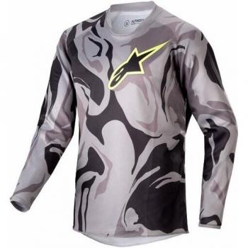 Alpinestars Camiseta de Cross Niño Racer Tactical Gris-Camuflaje-Magneto
