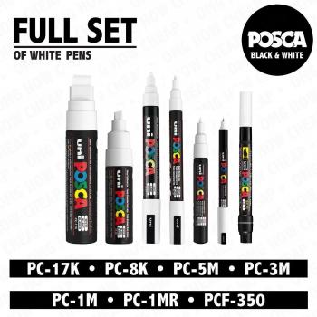 Posca, juego de 7 marcadores blancos