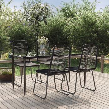 5-Piece Black Garden Dining Set