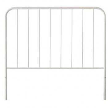 Cabecero de Forja Domi Blanco 150 cm - Hierro Tubo 30 mm, Altura Máxima 125 cm para Camas Matrimonio y Juvenil